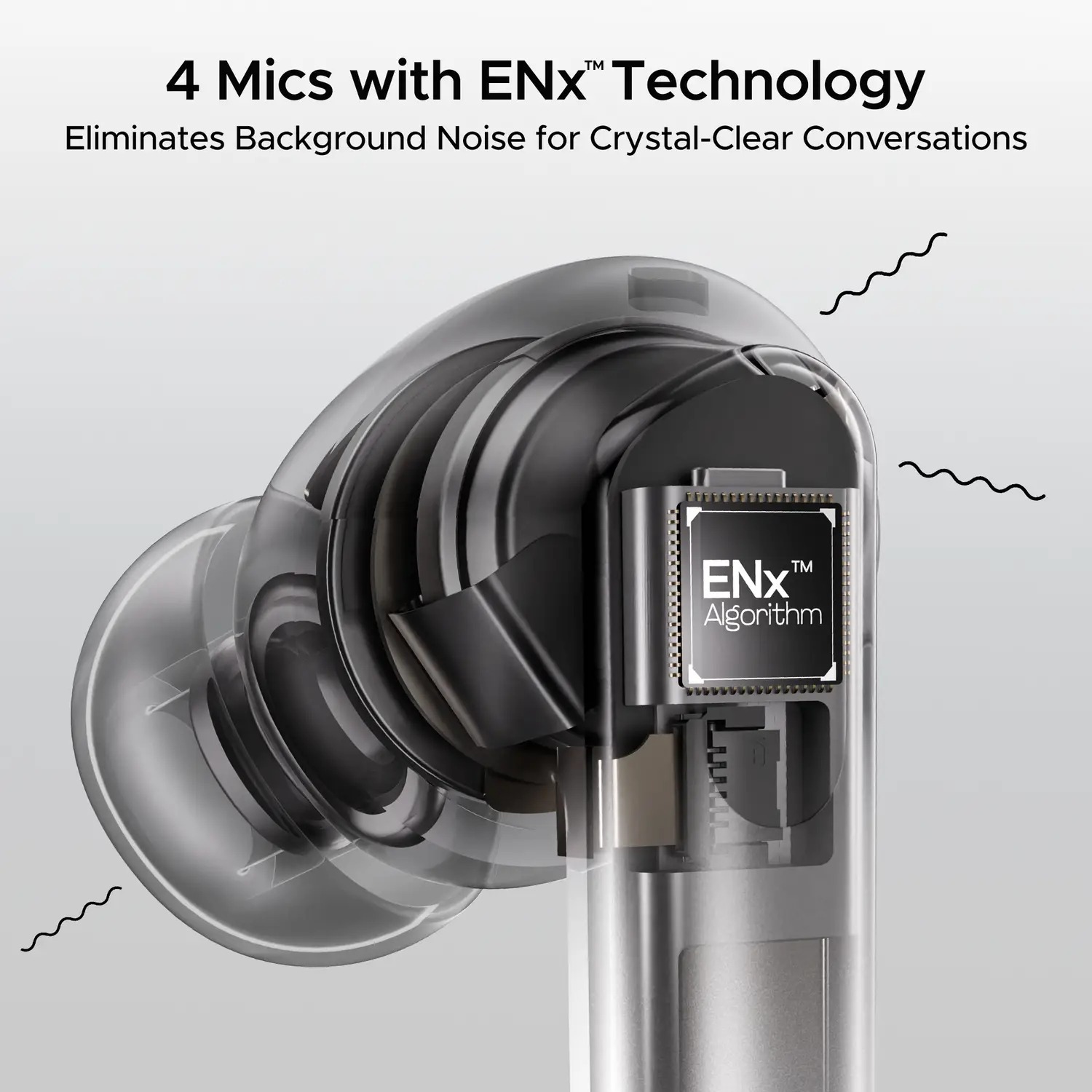 boAt Airdopes 111v2, Leather Finish,4Mics ENx, Stream Ad Free Music via App Support Bluetooth (Classic Black, True Wireless) - Image 3