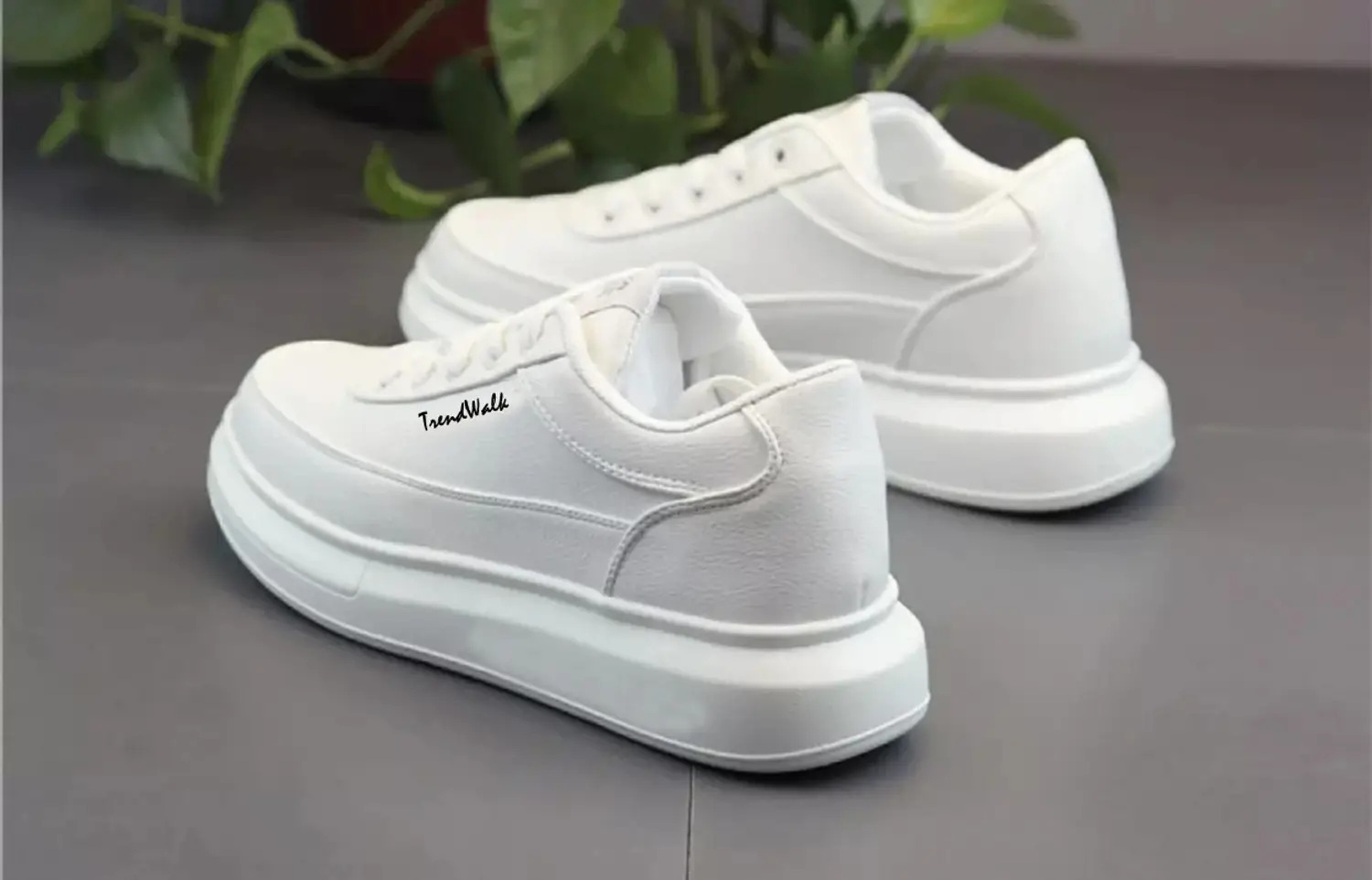 001-Original Luxury Branded Fashionable Men's Casual Sneakers For Men (White) Sneakers For Men (White , 9) - Image 4