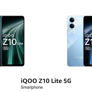 iQOO Z10 Lite 5G (Titanium Blue, 8GB RAM, 256GB Storage) | 6000 mAh Battery | Dimensity 6300 5G Processor with 433K+* AnTuTu Score | IP64 Rated & Military Grade Shock-Resistance*