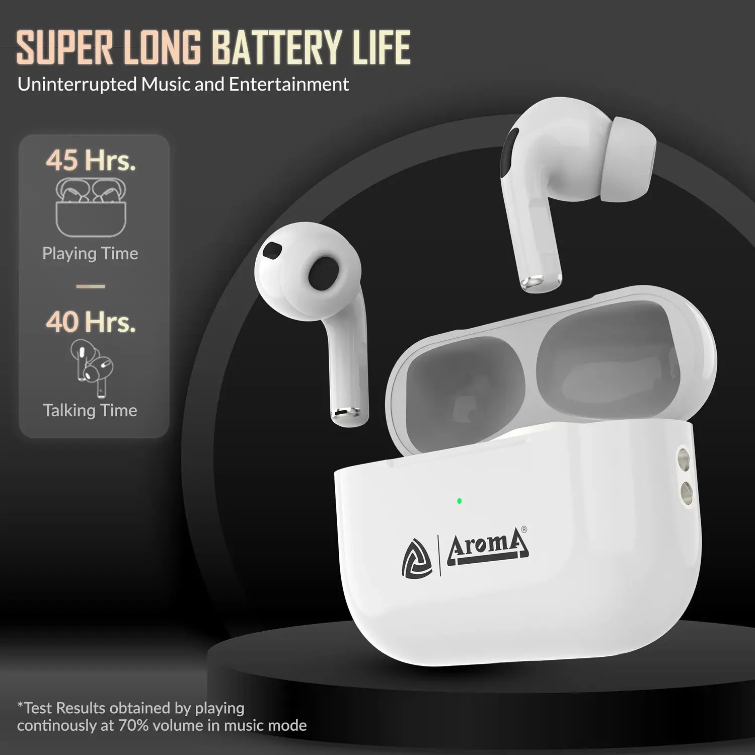 Aroma NB121 Pods Upto 40 Hours Playtime* Type C Fast Charging Dual Pairing Earbuds Bluetooth - Image 6