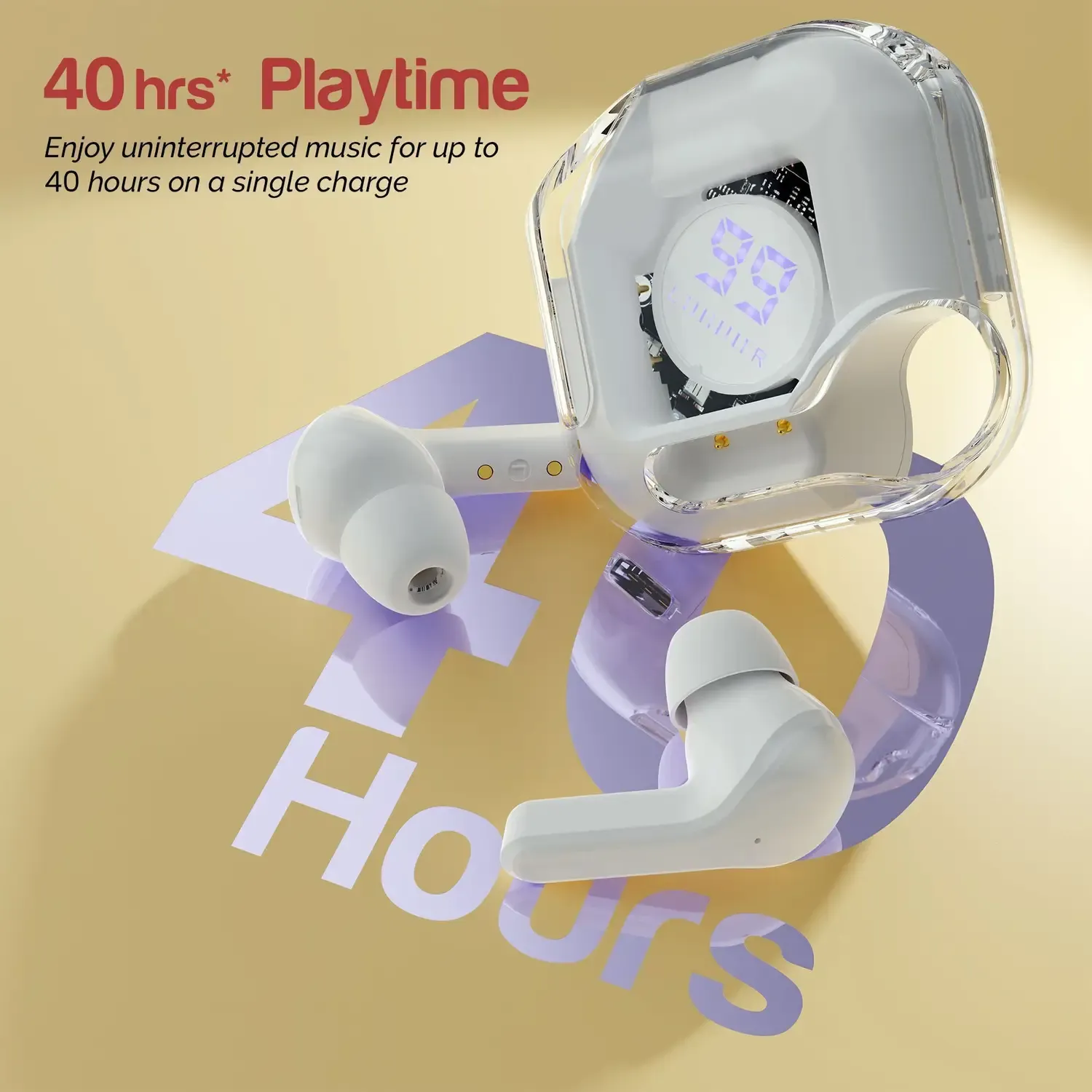 Caidea TW301 Blogger Upto 40H Playtime*,ENC,Dual Pairing Fast Charging Wireless Earbuds Bluetooth - Image 5